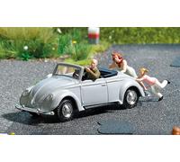 Busch 7823 HO/OO Action Set: Please Push VW Hebmüller convertible & figures
