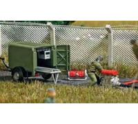 Busch 7964 Military Trailer with Portable Pump Action Set