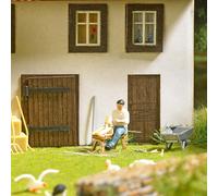 Busch 79855 - 1/87 / H0 Action Set: Wood Carver - New