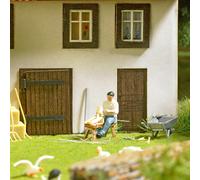 Busch 79855 Wood Carving With Figure Action Set HO NEW
