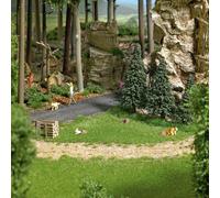 Busch 7987 Dog on Rabbit Hunt with Accessories "Action Set" HO New