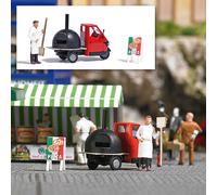 Busch 7992 A-Set: Mobile Pizza Baker, H0