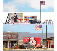 Busch 9720 HO/OO Gauge US Decoration Set Kit