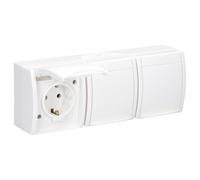 Busch-Jaeger 2300/2300 / 3EW SCHUKO SOCKETS triple alpine Cream 3 ® 54