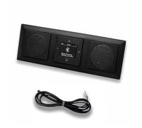 Busch Jäger DAB+ Flush-Mounted Bluetooth Radio 8217U-101 Balance Si Black Matte -915, Complete Set with 2 x Speakers, Covers and Frame Including 0.9 m EBROM Throwing Antenna for Reception Optimisation