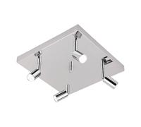 Busch Square LED ceiling light Karen 4-bulb