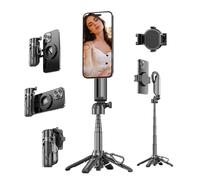 Busdebon for Magsafe-Compatible Stand, A 4-in-1 Multi-Functional Portable Pocket Selfie Stick with A Rechargeable Remote Control and Metal Ring, Suitable for iPhone/Android Devices.