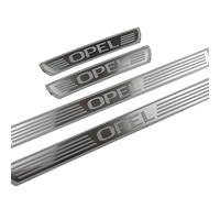 BUSDPL 4 Pcs Car Stainless Steel Door Sill Protector for Opel Mokka X A J13 I 2016-2019, Resistant To High Temperature Auto Threshold Protective Film Waterproof Automobile Door Steps