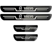 BUSDPL 4 Pcs Car Stainless Steel Door Sill Protector for Volvo C70 S60 V60 V70 S80 XC90, Auto Threshold Protective Film Waterproof Automobile Door Steps