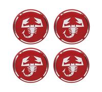 BUSDPL 4 Pcs Hub Centre Caps for Abarth Fiat 500 Abarth 595 Abarth 124 Spider, High-temperature Scratch Wear Resistant wheel cap Wheel Hub Cover gift,60mm,Red-60mm