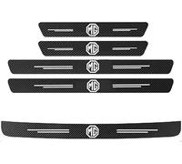 BUSDPL 5 Pcs Carbon Car Door Sill Protector Strips for MG HS MK2 2024 2025, Welcome Pedal Decorative Sticker Kick Plates Scuff Plate Accessory
