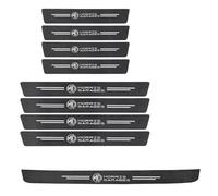 BUSDPL 9 Pcs Car Door Sill Protector Strips for MG ZS 2017-2023 2024, Kick Plates Welcome Pedal Scuff Plate Cover Carbon Anti Scratch Accessories