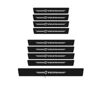 BUSDPL 9 Pcs Car Door Sill Protector Strips for Volvo XC60 | 2013-2017 FACELIFT, Kick Plates Welcome Pedal Scuff Plate Cover Carbon Anti Scratch Accessories