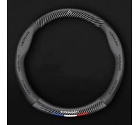 BUSDPL Car Steering Wheel Cover for Citroen Berlingo II 2015-2018, Soft Breathable Anti-slip Protector Thin Car Handle Cover Comfort Grip Accessories Gift,Black-round