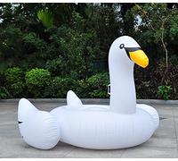 BUSDUGA Giant Inflatable Swan, The Bath Island That Stands Out - 190 x 190 x 130 cm - An eye-catcher everywhere on the water.