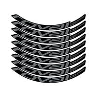 BUSEB Bicycle Wheel Stickers Bicycle Stickers Mountain Bike Tra-ver-se SL Rim Wheel Set Color Sticker MTB Rim Decals For Two Wheels (Color : 27.5er dark grey)