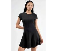 Busem Women's Short Sleeve Mini A-Line Dress in Black | Size: Large Busem Black L