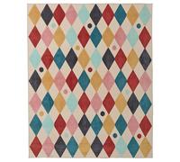 BUSENKEL Rug, harlequin pattern/multicolour, 130x160 cm, For Living Room Bed Room And Dinning Room Soft Rug