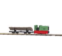 Busch 12012 - H0 Field Railway Start Set With " Timber Transport " & Rails