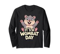 Bush Aesthetic Australian Animal Down Under Lovely Wombat Long Sleeve T-Shirt