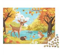 Bush Animals,Cartoon StylePuzzles 1000 Pieces for Adults for Adults 1000 Piece Puzzle Educational Challenge Games Home Decoratio