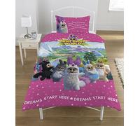 Bush Baby World Sparkle Duvet Set, Polyester-Cotton, Multi-Colour, Single, 135 x 0.5 x 200 cm