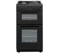 Bush BGC50DB 50cm Double Oven Gas Cooker - Black