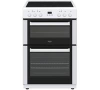 Bush CTFS60DBLECW 60cm Double Oven Electric Cooker - White