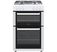 Bush CTFS60DBLGCW 60cm Double Oven Gas Cooker - White
