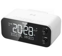 Bush DAB/DAB+ FM Clock Radio, Wireless & USB Charging- White