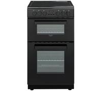 Bush DHBEDC50B 50cm Double Oven Electric Cooker - Black