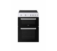 Bush FTC60W 60cm Twin Cavity Electric Cooker - White