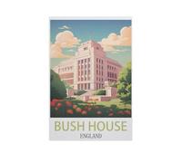 Bush House England,Puzzle 1000 Pieces Wood Puzzle Adult Children'S Educational Toy Family Decompression Game(75x50cm)-J38