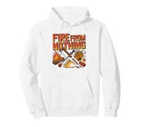 Bushcraft Bow Drill Fire Making Minimalist Line Art Pullover Hoodie