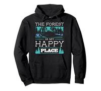 Bushcraft Camping The Forest Is My Happy Place Pullover Hoodie