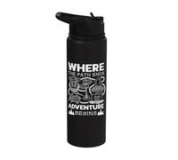 Bushcraft Camping Where The Path Ends Adventure Begins Stainless Steel Insulated Water Bottle