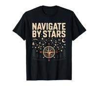Bushcraft Compass Tree Canopy Minimalist Navigation T-Shirt