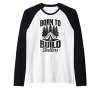 Bushcraft Survival & Camping Wilderness Bushcrafter Raglan Baseball Tee