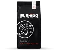 BUSHIDO Black Katana Ground Coffee 227g | Bold Dark Roast 100% Arabica | Intense Dark Chocolate & Nutty Notes | Ground for Espresso, French Press & Cafetiere | Strong Full-Bodied Artisan Coffee