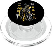 Bushido Cyberpunk Astronaut Seven Virtues Kanji Sci-Fi Art PopSockets PopGrip for MagSafe