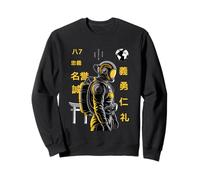 Bushido Cyberpunk Astronaut Seven Virtues Kanji Sci-Fi Art Sweatshirt
