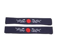 Bushido Headband 2pcs Cotton Sports Headband Blue Japanese Style