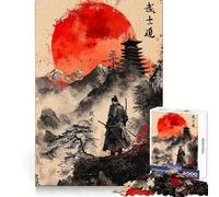 Bushido Spirit Samurai 1000 Piece Jigsaw Puzzles for Teenagers Critical Think Time Well Spent Firm Fit Unique Xmas Gift (38x52cm)