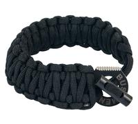 Bushmen 6m Paracord Bracelet with ferro rod - Black