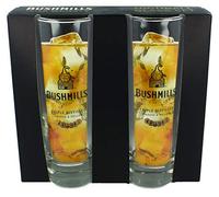 Bushmills Irish Whiskey Highball Glasses Glass Set Heavy Base with Logo Design | Ireland Bar Glassware Barware Bar Kitchen Home Kitchen Accessories