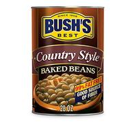 BUSH'S BEST Canned Country Style Baked Beans, Source of Plant Based Protein and Fiber, Low Fat, Gluten Free, 28 oz
