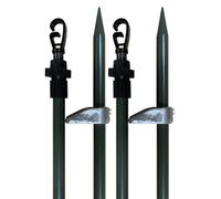 BushWear Adjustable Hide Poles - 4 Pack | 46"-79" Extendable Poles with Twist Lock & Alloy Kicker Plate | Shooting Hide Support System