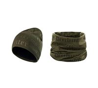 BushWear Deerhunter Embossed logo hat - Tarmac green OSFA and Neck Tube Bundle A of one Deerhutner Beanie cap, in soft micro-fibres