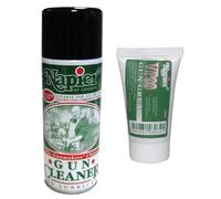 BushWear Napier Gun Cleaner & Grease Bundle - 300ml Cleaning Spray + 25ml Grease Tube | Dual-Action Protection for Firearms & Airguns | Rust Prevention & Smooth Operation