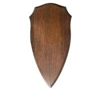 BushWear Solid Oak Sika Stag Skull Shield 7.5" x 15" Trophy Plaque